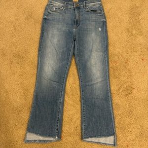 MOTHER INSIDER CROP ANKLE FRAY SIZE 28